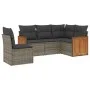 Juego de sofás jardín con cojines 5 pzas ratán sintético gris by , Garden sets - Ref: Foro24-3227656, Price: 328,44 €, Discou...
