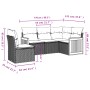 Gartensofa-Set mit 5-teiligen Kissen aus grauem synthetischem Rattan von , Gartensets - Ref: Foro24-3227656, Preis: 322,38 €,...