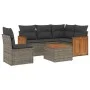 Gartenmöbel-Set, 6-teilig, mit grauen Polstern aus synthetischem Rattan. von , Gartensets - Ref: Foro24-3227663, Preis: 368,3...