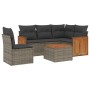 Gartenmöbel-Set, 6-teilig, mit grauen Polstern aus synthetischem Rattan. von , Gartensets - Ref: Foro24-3227663, Preis: 356,7...