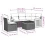 Gartenmöbel-Set, 6-teilig, mit grauen Polstern aus synthetischem Rattan. von , Gartensets - Ref: Foro24-3227663, Preis: 368,3...