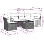 Gartenmöbel-Set, 6-teilig, mit grauen Polstern aus synthetischem Rattan. von , Gartensets - Ref: Foro24-3227663, Preis: 356,7...