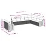 Set de sofás de jardín 10 pzas cojines ratán sintético negro by , Garden sets - Ref: Foro24-3227791, Price: 660,12 €, Discoun...