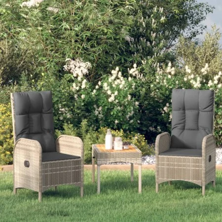 Garden chairs 2 units gray synthetic rattan by vidaXL, Garden chairs - Ref: Foro24-46219, Price: 282,91 €, Discount: %