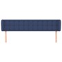 Cabecero de tela azul 203x23x78/88 cm