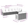 Gartensofagarnitur mit beigen Kissen, 8-teilig, aus PE-Rattan. von , Gartensets - Ref: Foro24-3227829, Preis: 520,51 €, Rabat...