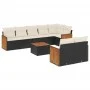 Set de sofás de jardín 8 piezas y cojines ratán sintético negro de , Conjuntos de jardín - Ref: Foro24-3227834, Precio: 556,9...