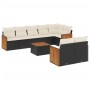 Set de sofás de jardín 8 piezas y cojines ratán sintético negro by , Garden sets - Ref: Foro24-3227834, Price: 520,35 €, Disc...