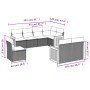 8-teiliges Gartensofa-Set und Kissen aus schwarzem Kunststoff-Rattan. von , Gartensets - Ref: Foro24-3227841, Preis: 481,80 €...