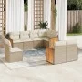 Juego de sofás de jardín con cojines beige 8 pzas ratán PE by , Garden sets - Ref: Foro24-3227843, Price: 579,36 €, Discount: %