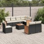 Set de sofás de jardín 8 piezas y cojines ratán sintético negro by , Garden sets - Ref: Foro24-3227848, Price: 520,35 €, Disc...