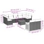 Set de sofás de jardín 8 piezas y cojines ratán sintético negro by , Garden sets - Ref: Foro24-3227848, Price: 520,35 €, Disc...