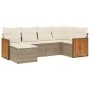 Gartensofa-Set mit 6-teiligen Kissen aus synthetischem Rattan in Beige. von , Gartensets - Ref: Foro24-3227857, Preis: 419,80...