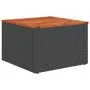 Garten-Essgruppe 7-teilig mit schwarzen Polstern aus synthetischem Rattan von , Gartensets - Ref: Foro24-3227862, Preis: 402,...