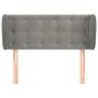 Cabecero de terciopelo gris claro 83x23x78/88 cm