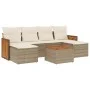 Set sofás de jardín 7 piezas y cojines ratán sintético beige by , Garden sets - Ref: Foro24-3227906, Price: 420,09 €, Discoun...