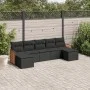 Set de comedor de jardín 7 pzas y cojines ratán sintético negro by , Garden sets - Ref: Foro24-3227910, Price: 396,29 €, Disc...