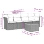 Juego de sofás jardín con cojines 5 pzas ratán sintético beige by , Garden sets - Ref: Foro24-3255806, Price: 347,08 €, Disco...