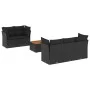 6-teiliges Gartensofa-Set und Kissen aus schwarzem Kunststoff-Rattan. von , Gartensets - Ref: Foro24-3255810, Preis: 408,22 €...