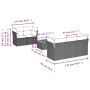 Set de sofás de jardín 6 piezas y cojines ratán sintético negro by , Garden sets - Ref: Foro24-3255810, Price: 424,72 €, Disc...