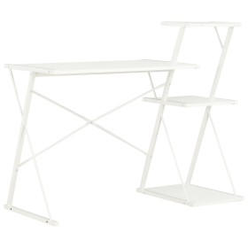 Schreibtisch mit Regal, weiß, 116x50x93 cm. von vidaXL, Schreibtische - Ref: Foro24-20287, Preis: 48,47 €, Rabatt: %