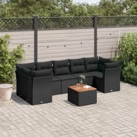 Set de sofás de jardín y cojines 8 piezas ratán sintético negro de , Conjuntos de jardín - Ref: Foro24-3255838, Precio: 496,4...