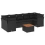 Set de sofás de jardín y cojines 8 piezas ratán sintético negro by , Garden sets - Ref: Foro24-3255838, Price: 496,43 €, Disc...