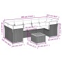 Gartensofa-Set und Kissen, 8-teilig, aus schwarzem Kunststoff-Rattan. von , Gartensets - Ref: Foro24-3255838, Preis: 516,23 €...