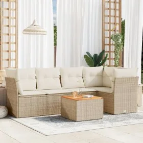 Juego de sofás jardín con cojines 6 pzas ratán sintético beige by , Garden sets - Ref: Foro24-3255960, Price: 391,86 €, Disco...