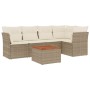 Juego de sofás jardín con cojines 6 pzas ratán sintético beige by , Garden sets - Ref: Foro24-3255960, Price: 413,13 €, Disco...