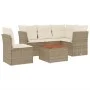 Juego de sofás jardín con cojines 6 pzas ratán sintético beige by , Garden sets - Ref: Foro24-3255974, Price: 391,87 €, Disco...