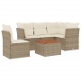 Juego de sofás jardín con cojines 6 pzas ratán sintético beige by , Garden sets - Ref: Foro24-3255974, Price: 412,62 €, Disco...