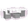 Gartensofa-Set mit 6-teiligen Kissen aus synthetischem Rattan in Beige. von , Gartensets - Ref: Foro24-3255974, Preis: 391,87...