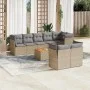 Juego de sofás jardín con cojines beige mezcla 9 pzas ratán PE by , Garden sets - Ref: Foro24-3256066, Price: 590,88 €, Disco...