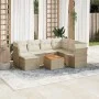 Juego de sofás de jardín con cojines beige 8 pzas ratán PE by , Garden sets - Ref: Foro24-3256093, Price: 514,12 €, Discount: %
