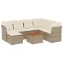 Juego de sofás de jardín con cojines beige 8 pzas ratán PE by , Garden sets - Ref: Foro24-3256093, Price: 514,12 €, Discount: %
