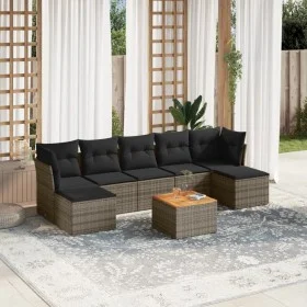 Gartensofagarnitur 8-teilig mit grauen Polstern aus synthetischem Rattan von , Gartensets - Ref: Foro24-3256109, Preis: 432,8...