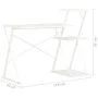 Schreibtisch mit Regal, weiß, 116x50x93 cm. von vidaXL, Schreibtische - Ref: Foro24-20287, Preis: 48,69 €, Rabatt: %
