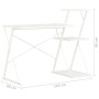 Schreibtisch mit Regal, weiß, 116x50x93 cm. von vidaXL, Schreibtische - Ref: Foro24-20287, Preis: 48,47 €, Rabatt: %