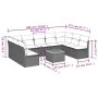 Gartensofa-Set, 10-teilig, mit grauen Polstern aus synthetischem Rattan von , Gartensets - Ref: Foro24-3256123, Preis: 558,15...