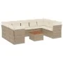 Juego de sofás jardín con cojines beige 10 pzas ratán sintético by , Garden sets - Ref: Foro24-3256135, Price: 733,94 €, Disc...
