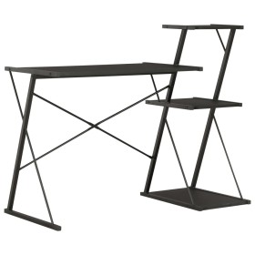Schreibtisch mit schwarzem Regal 116x50x93 cm von vidaXL, Schreibtische - Ref: Foro24-20288, Preis: 57,11 €, Rabatt: %