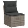 Gartensofa-Set, 10-teilig, mit grauen Polstern aus synthetischem Rattan von , Gartensets - Ref: Foro24-3256137, Preis: 593,82...