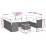 Gartensofa-Set, 10-teilig, mit grauen Polstern aus synthetischem Rattan von , Gartensets - Ref: Foro24-3256137, Preis: 585,60...
