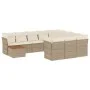 Set de sofás de jardín 11pzas con cojines ratán sintético beige de , Conjuntos de jardín - Ref: Foro24-3256177, Precio: 692,6...