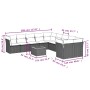 Set de sofás de jardín 11 pzas y cojines ratán sintético negro by , Garden sets - Ref: Foro24-3256182, Price: 630,97 €, Disco...