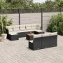 Set de sofás de jardín 11 pzas y cojines ratán sintético negro by , Garden sets - Ref: Foro24-3256196, Price: 572,61 €, Disco...
