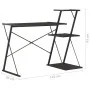 Black desk with bookshelf 116x50x93 cm by vidaXL, Desks - Ref: Foro24-20288, Price: 56,57 €, Discount: %