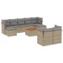 Gartensofa-Set mit 10-teiligen beigen Kissen aus synthetischem Rattan. von , Gartensets - Ref: Foro24-3256206, Preis: 600,11 ...