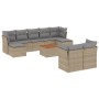 Juego de sofás jardín con cojines beige 10 pzas ratán sintético de , Conjuntos de jardín - Ref: Foro24-3256206, Precio: 608,6...